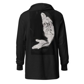 'Skull & Cross Bones #2'' Hooded Long-Sleeve T-Shirt